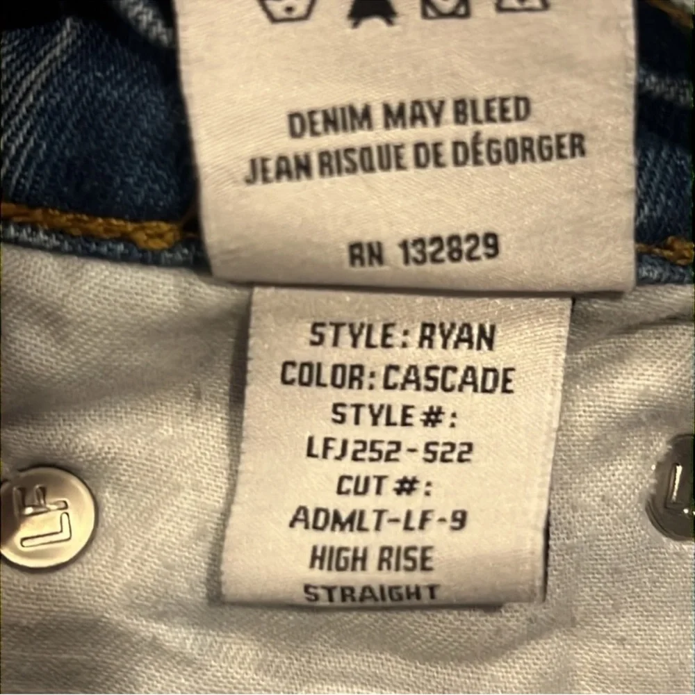 Lovers + Friends High Rise Straight Leg Raw Fray Hem Jeans - Picture 10 of 12